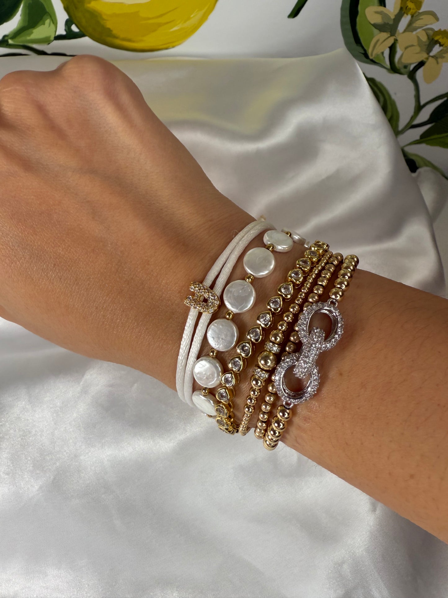 Bubble Initial Bracelet
