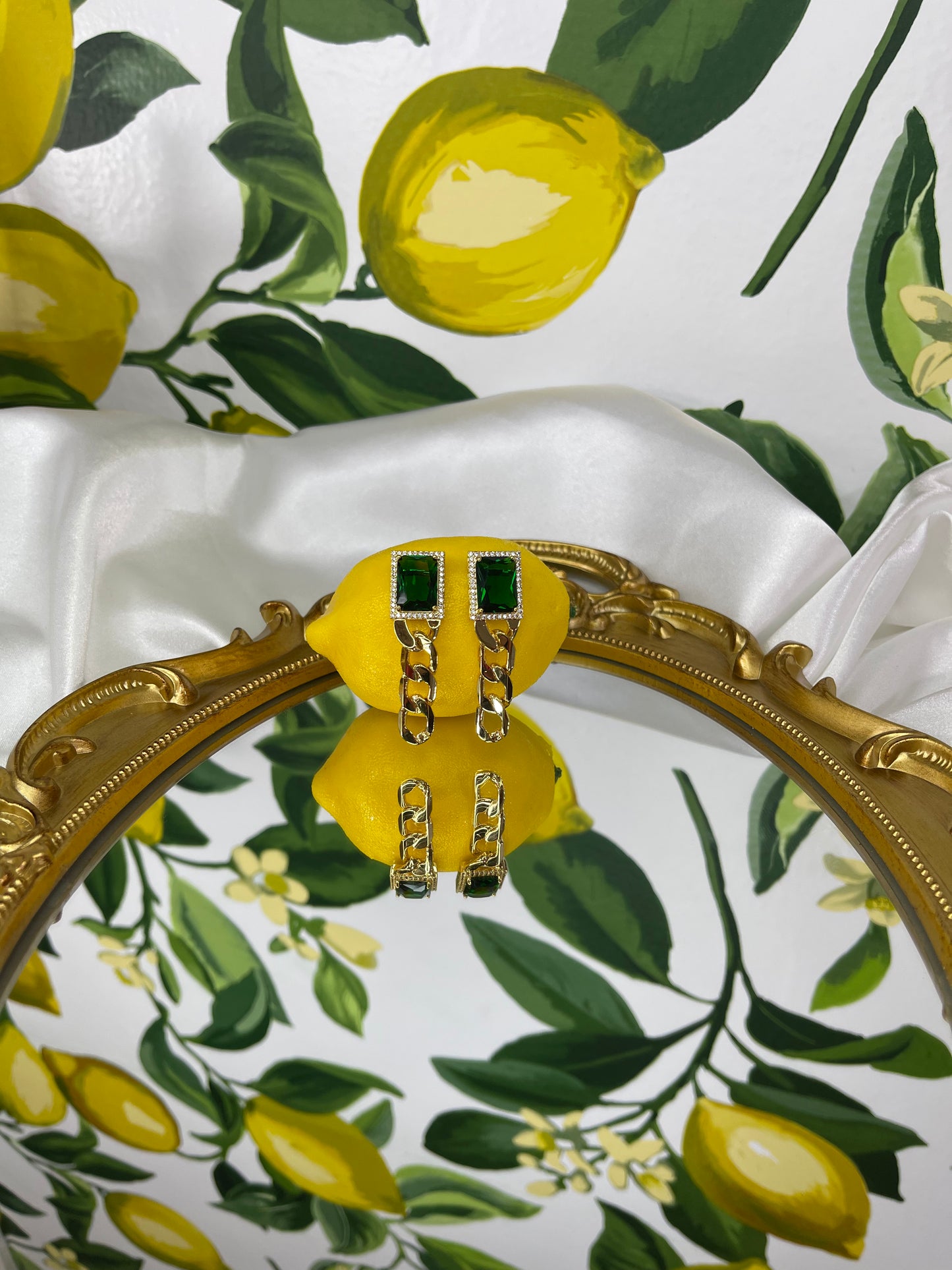 Green Leaf Earrings