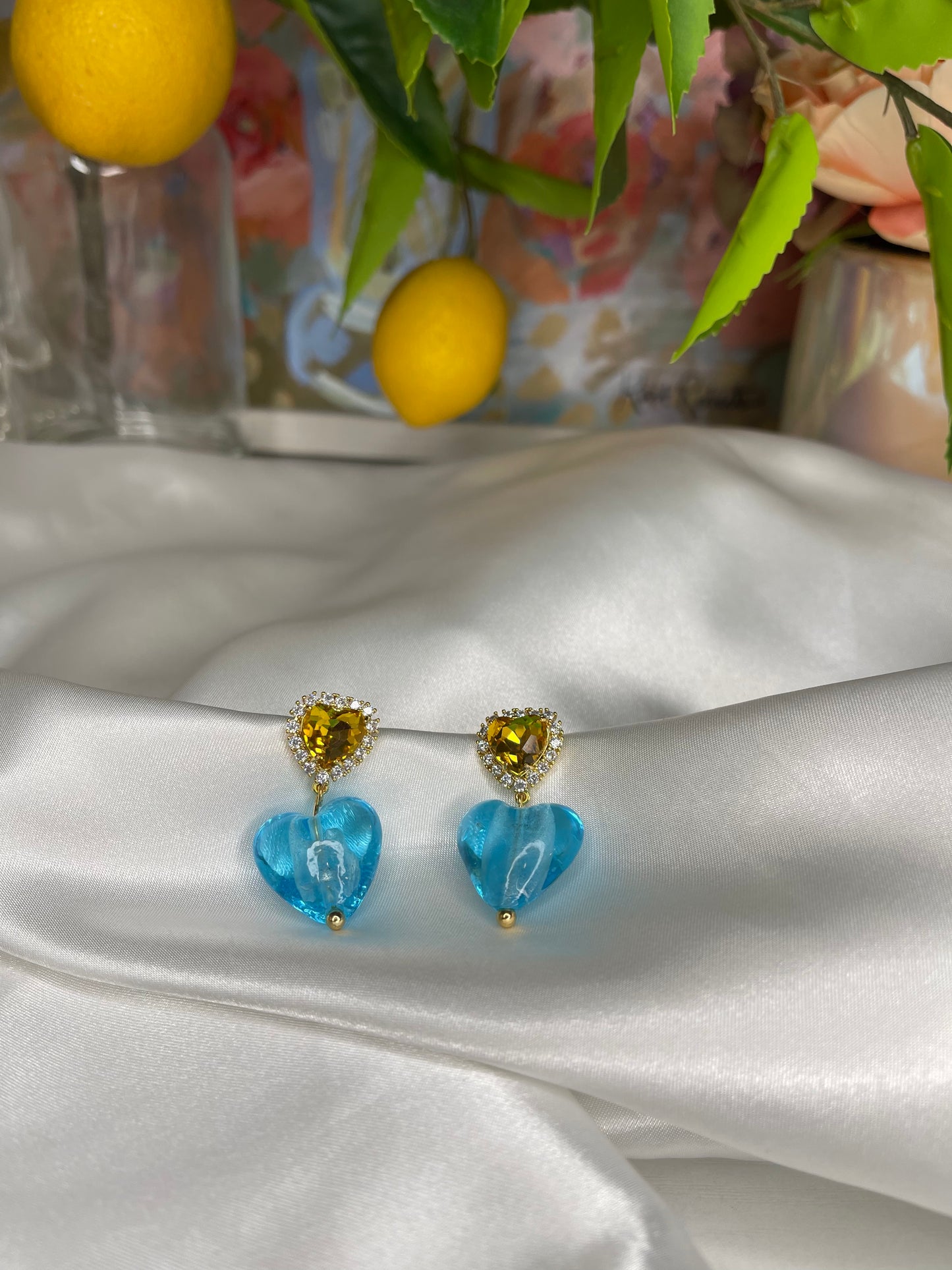 Two Color Spring Earrings - limoncelloaccessories